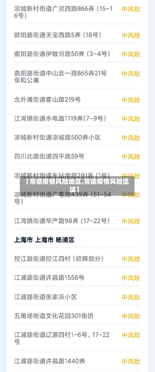 【常德疫情风险地区,常德疫情风险区域】