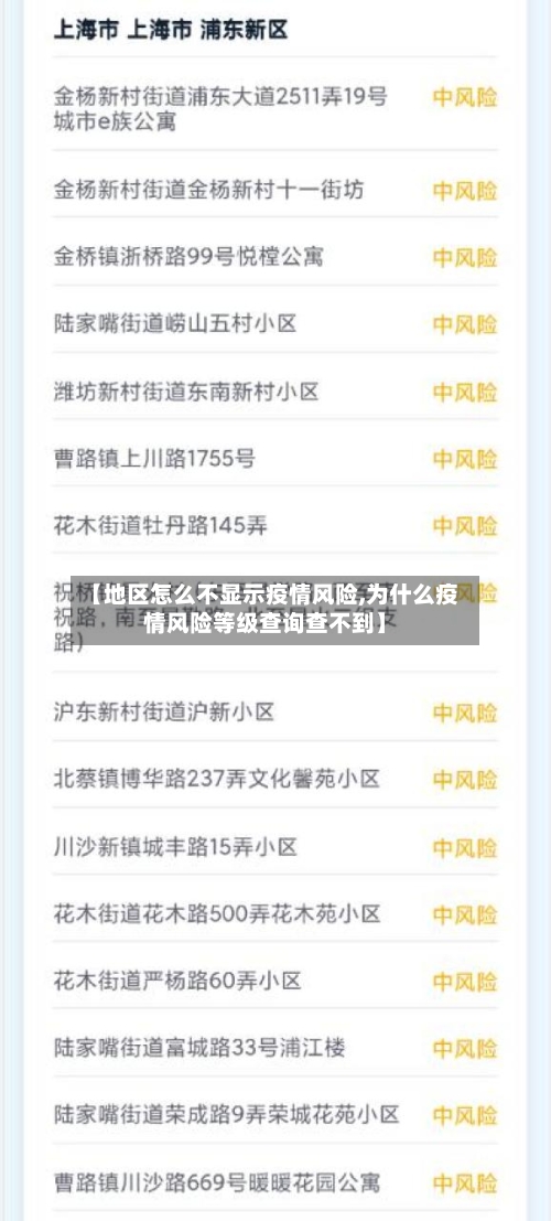 【地区怎么不显示疫情风险,为什么疫情风险等级查询查不到】-第3张图片