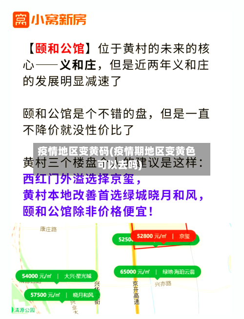 疫情地区变黄码(疫情期地区变黄色可以去吗)-第2张图片
