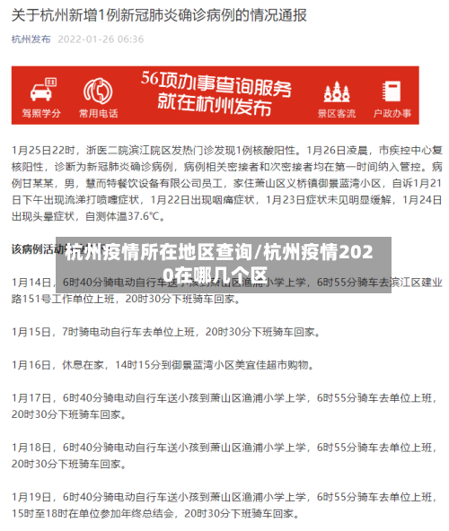 杭州疫情所在地区查询/杭州疫情2020在哪几个区-第3张图片