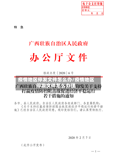 疫情地区停发文件怎么办/疫情地区停发文件怎么办理