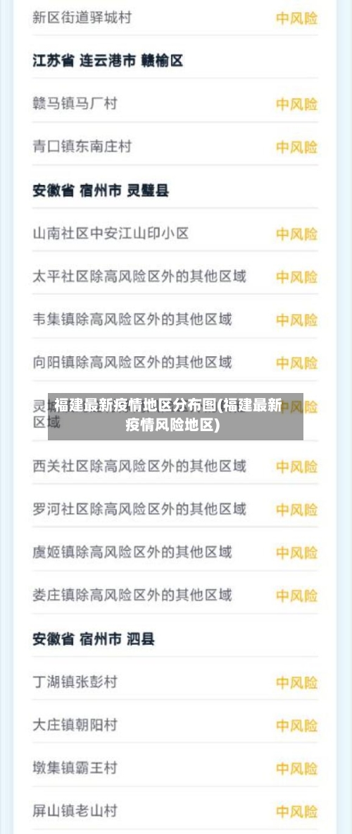 福建最新疫情地区分布图(福建最新疫情风险地区)