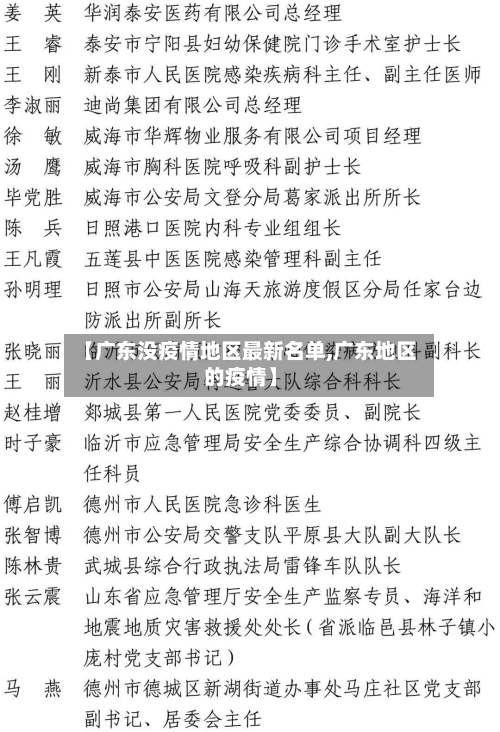 【广东没疫情地区最新名单,广东地区的疫情】-第2张图片