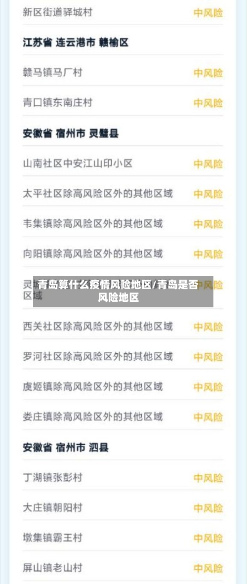 青岛算什么疫情风险地区/青岛是否风险地区