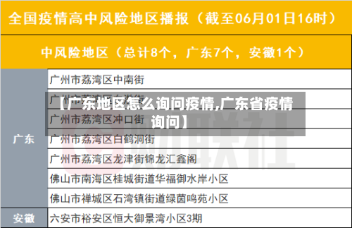 【广东地区怎么询问疫情,广东省疫情询问】