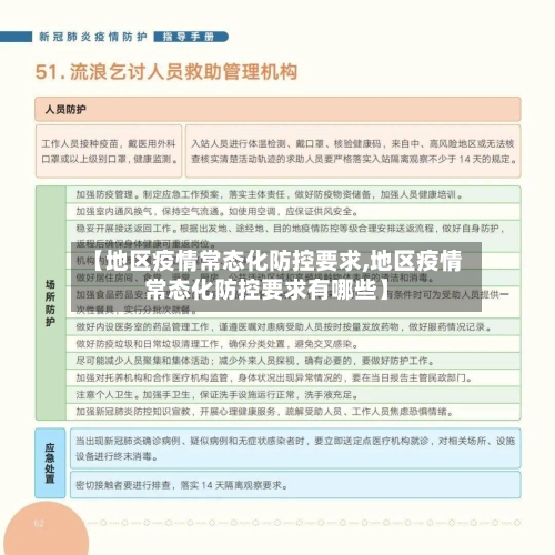 【地区疫情常态化防控要求,地区疫情常态化防控要求有哪些】-第2张图片