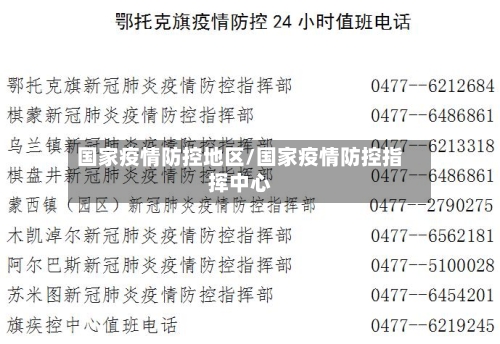 国家疫情防控地区/国家疫情防控指挥中心-第3张图片