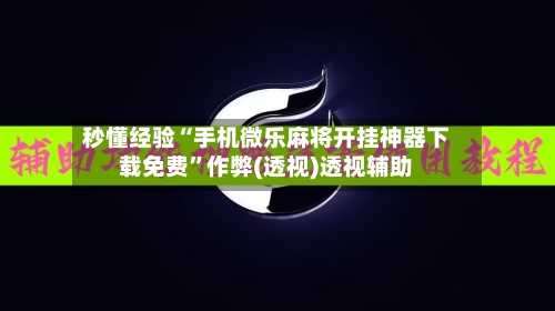 秒懂经验“手机微乐麻将开挂神器下载免费”作弊(透视)透视辅助-第2张图片