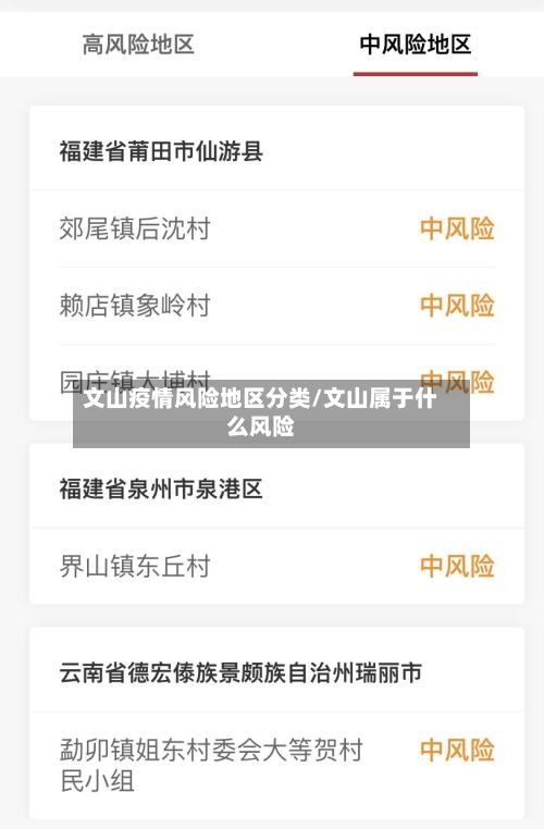 文山疫情风险地区分类/文山属于什么风险-第2张图片