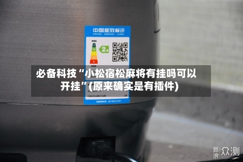 必备科技“小松宿松麻将有挂吗可以开挂”(原来确实是有插件)