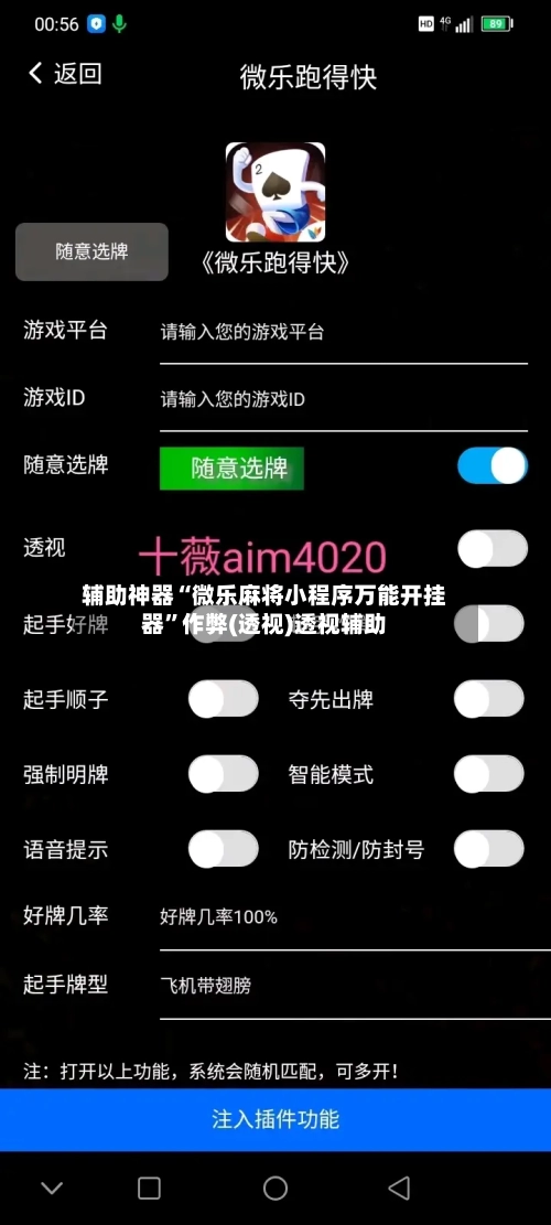 辅助神器“微乐麻将小程序万能开挂器”作弊(透视)透视辅助-第2张图片
