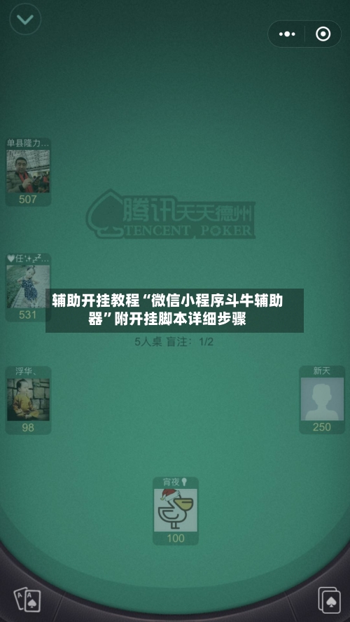 辅助开挂教程“微信小程序斗牛辅助器”附开挂脚本详细步骤-第3张图片
