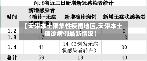 【天津本土聚集性疫情地区,天津本土确诊病例最新情况】