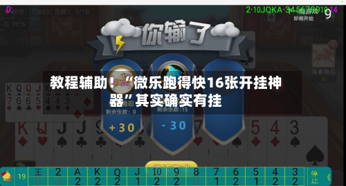 教程辅助！“微乐跑得快16张开挂神器”其实确实有挂-第2张图片