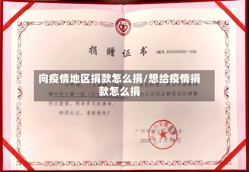 向疫情地区捐款怎么捐/想给疫情捐款怎么捐