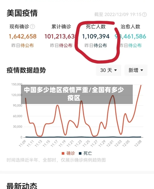 中国多少地区疫情严重/全国有多少疫区