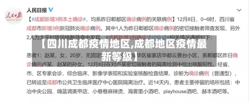【四川成都疫情地区,成都地区疫情最新等级】-第2张图片