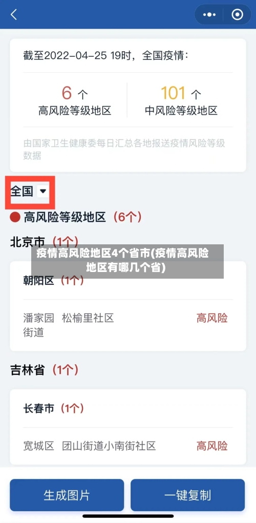 疫情高风险地区4个省市(疫情高风险地区有哪几个省)